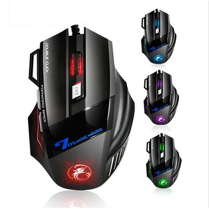 QTECH USB проводной игровой Мышь Glow 7 Ключи оптика 3200 Точек на дюйм подходит для