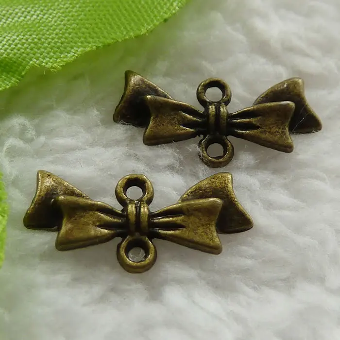 400 шт. бронзовые соединители для бантов в античном стиле 20x9 мм #1382|antique bronze|bronze