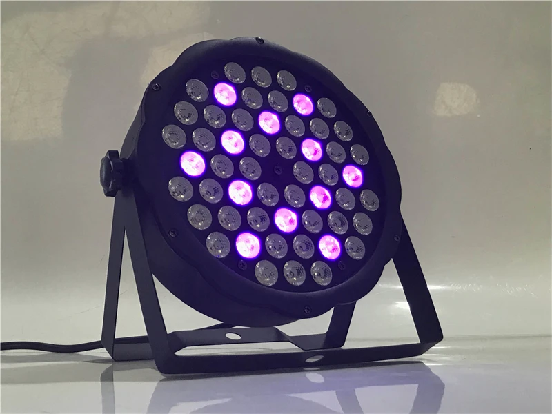 54 Вт светодиодный Ультрафиолетовый par Светильник s dmx512 плоский par УФ-светильник dj светильник s вечерние светильник s