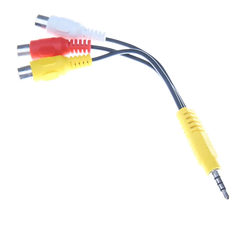 Eighfitech 3.5mm Jack To 3RCA Cable Aux Av Adapter Color Difference Line Lotus Audio Video Converter for Speaker Laptop TV |