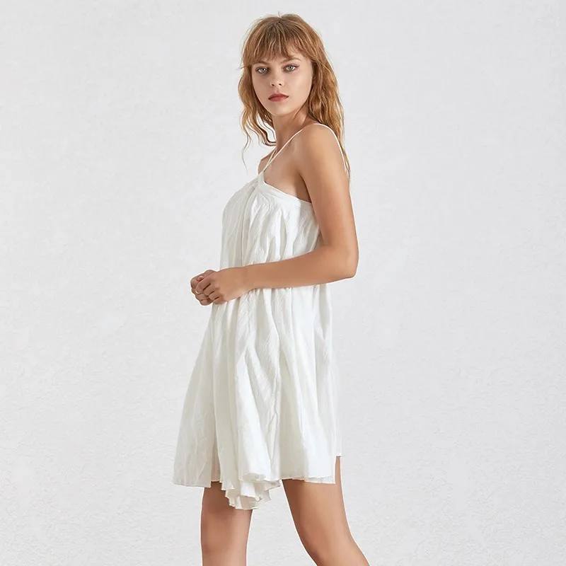 TWOTWINSTYLE Elegant Solid Dress For Women Off Shoulder Backless Bandage Oversized Mini Ball Gown Dresses Female Summer 2020 | Женская