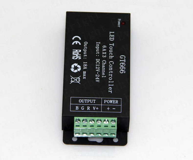 DC12 24V GT666 RF IR remote Touch RBG светодиодный контроллер 6 АКС 3 канала для светодиодной