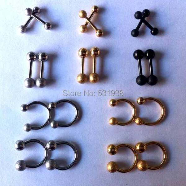 1 пара золотые серебристые черные пикантные серьги гвоздики пирсинг носа кольцо
