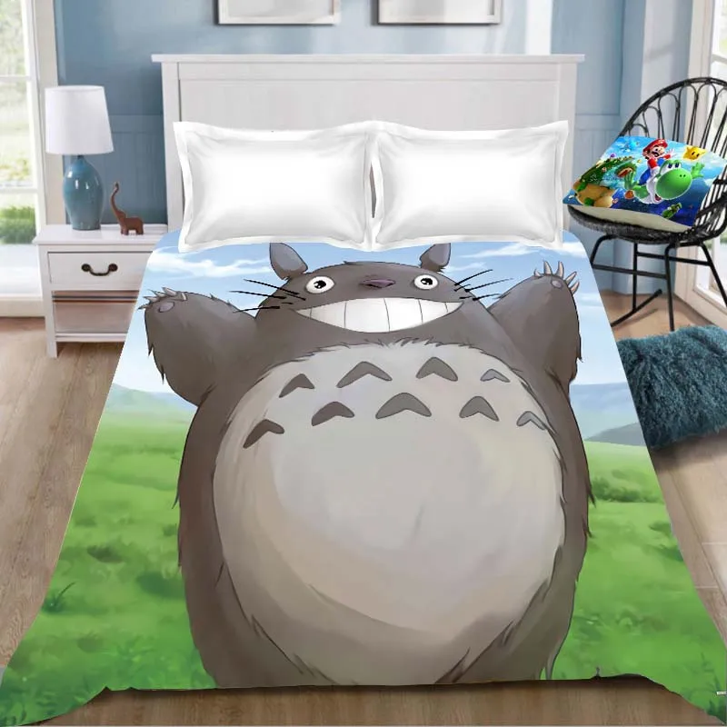 9 Тоторо аниме печать простыня Vegeta Хаяо Миядзаки Tonari No Totoro детская комната Простыня Постельное белье(без наволочки - Цвет: 9