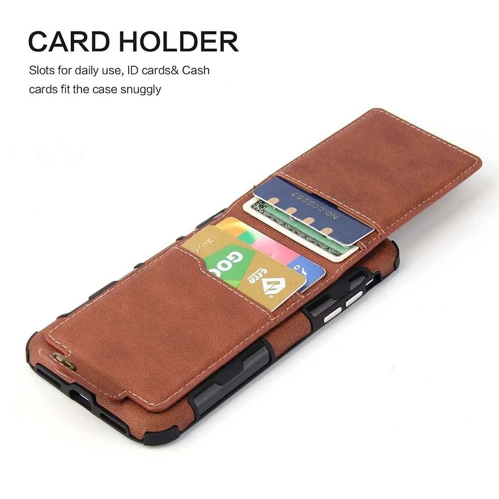 Business Canvas Cloth Pattern Wallet with Card Slots Retro Case For iphone XR XS Max Plus X 10 7 8 plus 6s 6 |
