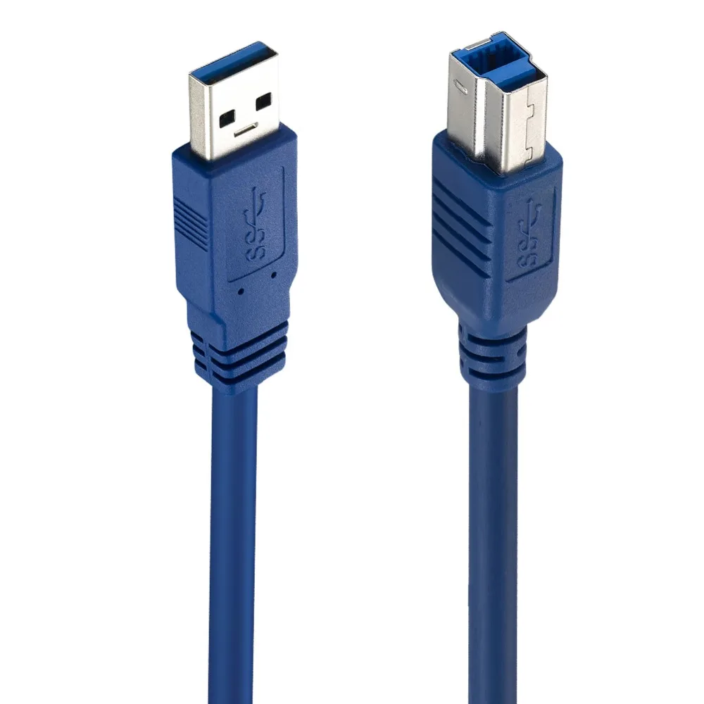 Bochara USB 3 0 кабель для принтера Type A Male к B Foil + Плетеный экранированный 30 см 60 100 1 5 м 8