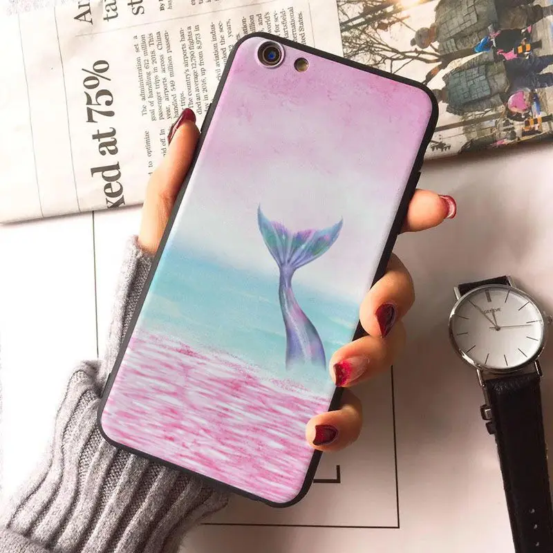 Чехол для телефона MaiYaCa Mermaid fish little чехол iphone 7 7plus X 8 8plus 5s 6s plus 6 | Мобильные телефоны