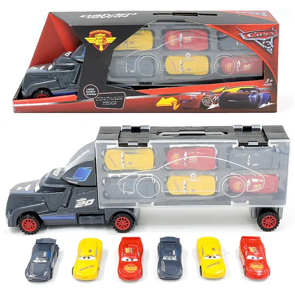 7pcs A with box 7 шт./компл. disney "тачки 3 Lightning McQueen Джексон Storm Мак дядя грузовик 1:55 литая игрушечная машинка Подарочные игрушки для детей - Цвет: 7pcs A with box
