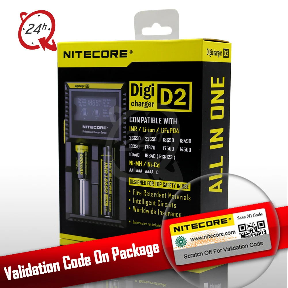 Nitecore D4 D2 I4 I2 зарядное устройство ЖК-дисплей интеллектуальная литий-ионная Зарядка 18650 14500 26650 16340 AA AAA батареи