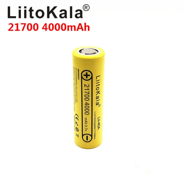 Liitokala, новинка 21700, литий-ионный аккумулятор, 4000 мА/ч, 3,7 в, 15а, скорость разряда, 5С, ternary, автомобильный аккумулятор, литиевая батарея, электрический аккумулятор