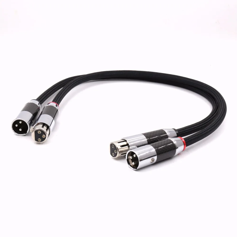 1 пара м разъем XLR из углеродного волокна G5 5N Чистая медь посеребренный аудио ocrast