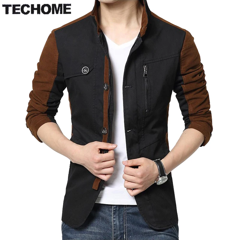 Осенний Тренч Мужской однобортный мужское пальто мужская верхняя одежда