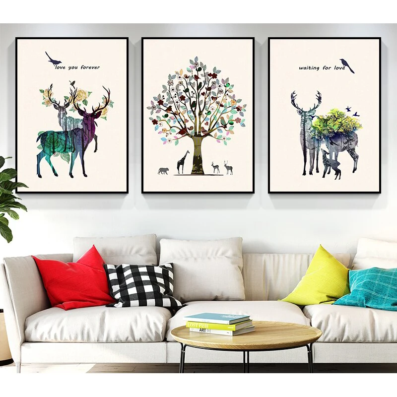 Современные картины с изображением оленя Фортуны изысканная картина животным