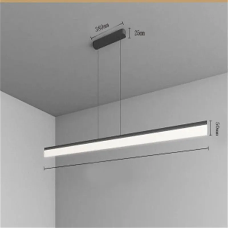 Современная креативная длинная светодиодная Люстра для ресторана простой бар
