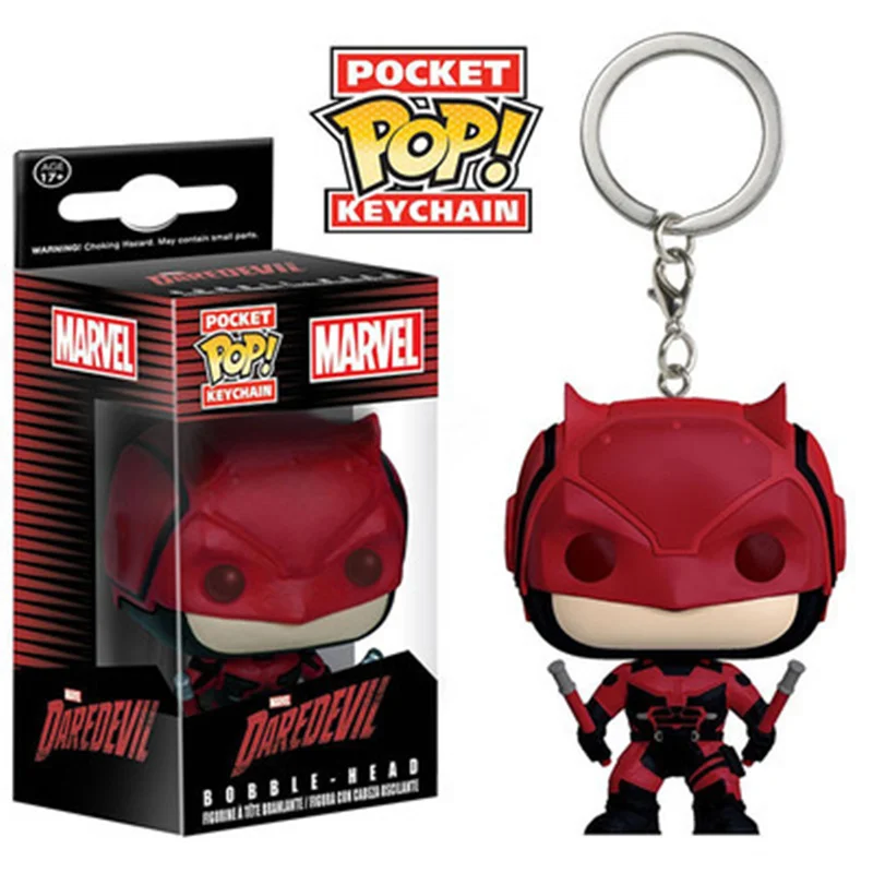 FUNKO POP Avengers 4: Endgame капитан чудо-яд Дэдпул брелок с Железным человеком Фигурки игрушки для детей Рождественский подарок - Цвет: Синий