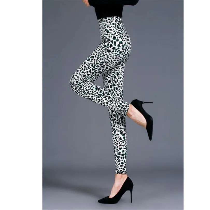 White Leopard YSDNCHI женские сексуальные леопардовые леггинсы, Леггинсы с высокой талией, спортивная одежда, леггинсы с принтом, летние эластичные леггинсы для фитнеса - Цвет: White Leopard