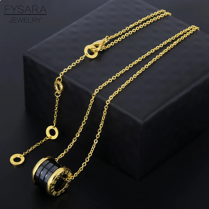 Фирменное классическое ожерелье FYSARA с римскими цифрами короткое весеннее