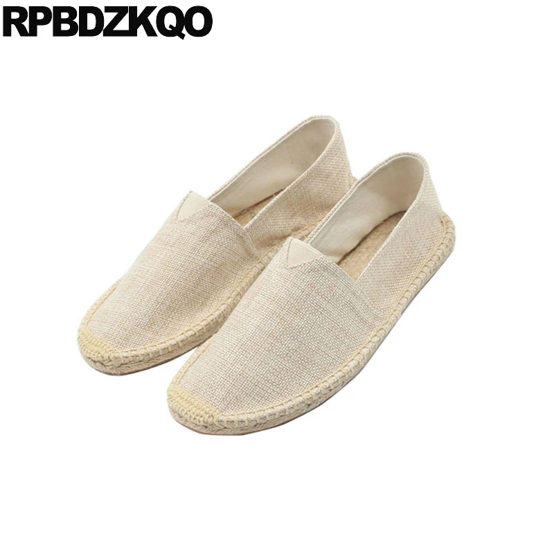 China Plus Size Korean Espadrilles Hemp Men Canvas Shoes Casual Designer New Breathable Spring Fashion Slip On Comfort 11 2021 | Обувь
