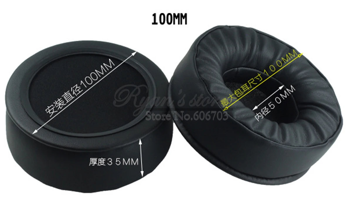 100mm Defean Подушка толстые амбушюры уплотнения подушка пены памяти чехол для наушников полный размер для всех 70 75 80 85 90 95 100 105 110 мм - Цвет: 100mm