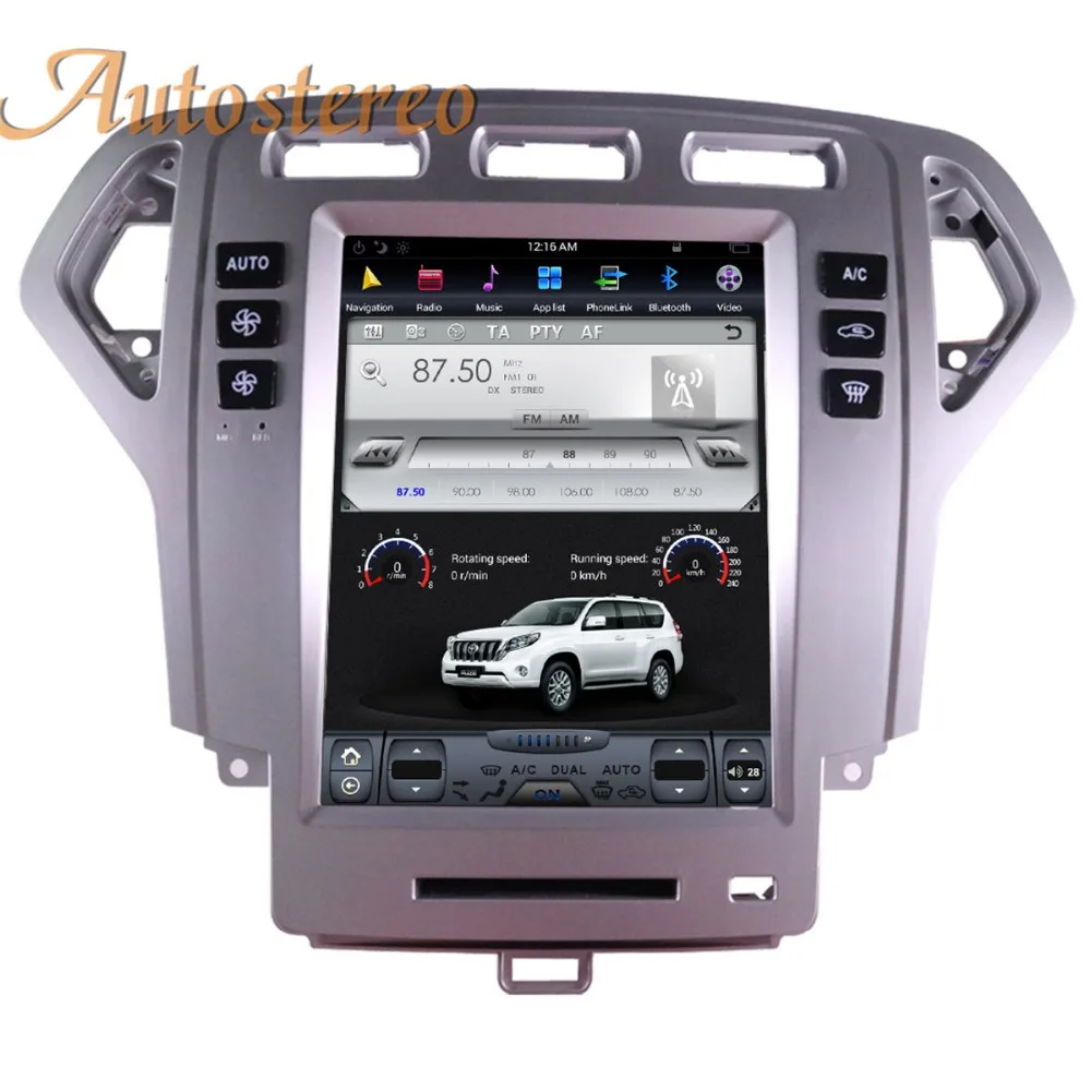 Большой экран Android Tesla стиль автомобильный dvd-плеер gps навигация для Ford Fusion Mondeo 2007 2008 2009 10 стерео головное устройство мультимедиа