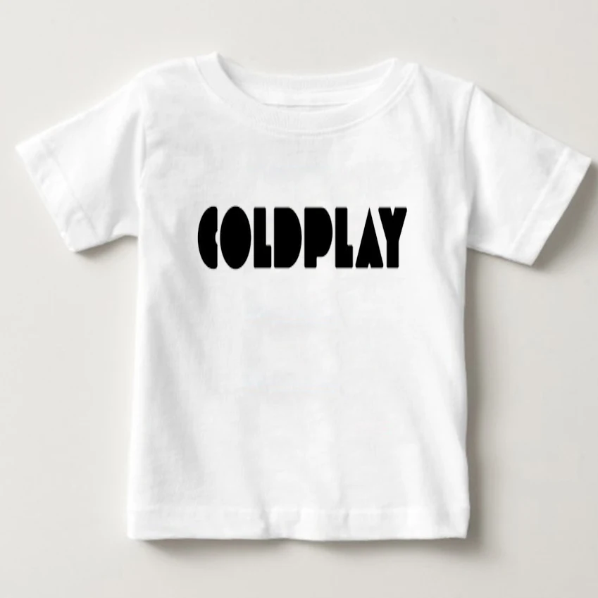 Детская футболка из 100% хлопка британская рок группа Coldplay алфавитная Топы для