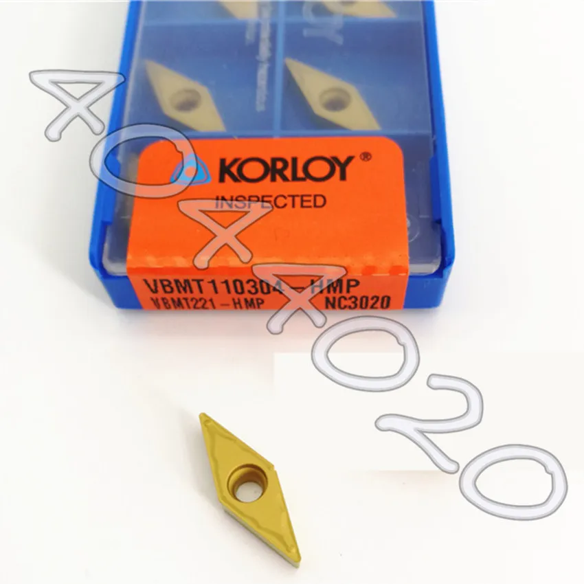 

VBMT110304-HMP NC3020 VBMT221-HMP NC3020 10 шт./кор. KORLOY Carbide blade