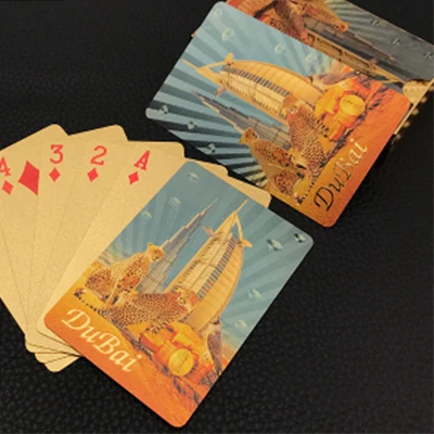 a Золотой, из ПВХ игральные карты Золотые пластиковые покерные карты Poker пластиковые o Cartas de Poquer - Цвет: a
