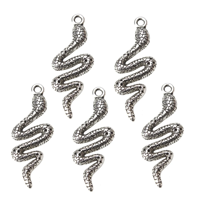 1 шт./лот 40*17 мм Антикварная Серебряная Змея талисманы Jewelry интимные аксессуары