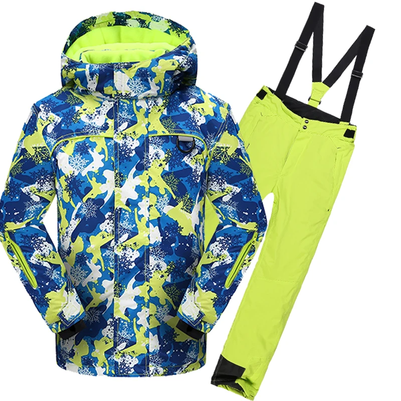 Детские лыжные костюмы для мальчиков водонепроницаемая ветрозащитная лыжная