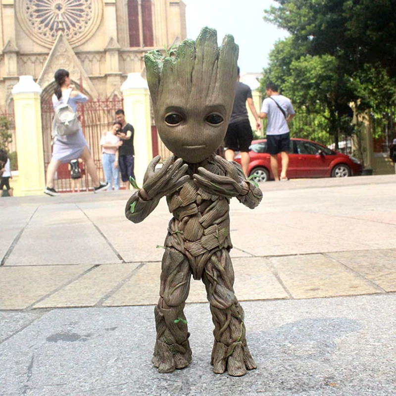 В натуральную величину Грут Marvel стражи Галактики Мстители милый ребенок молодой человек на дереве 25 см фигурка ко ХТ горячие игрушки легенды
