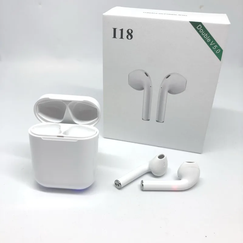 2019NEW i18 наушники вкладыши TWS Bluetooth с сенсорным управлением наушников Беспроводной