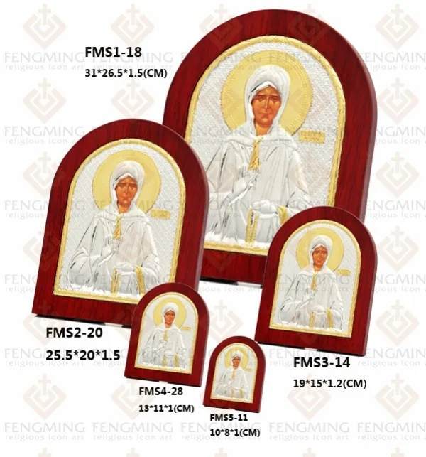 19*15 см Лидер продаж Деревянные Художественные иконы lady saint matrona христианская
