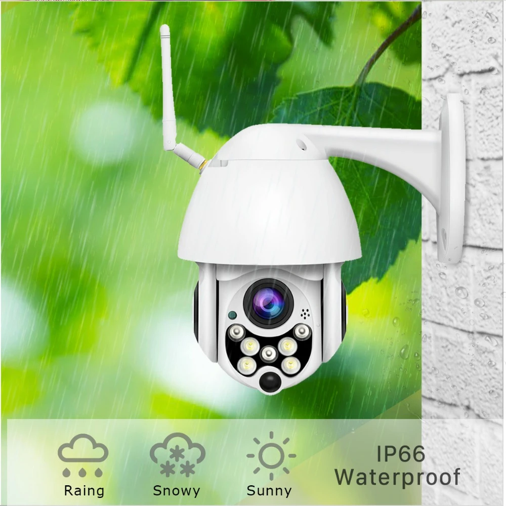 Скоростная купольная камера BESDER с 4 кратным цифровым зумом 1080P Wi Fi PTZ IP66