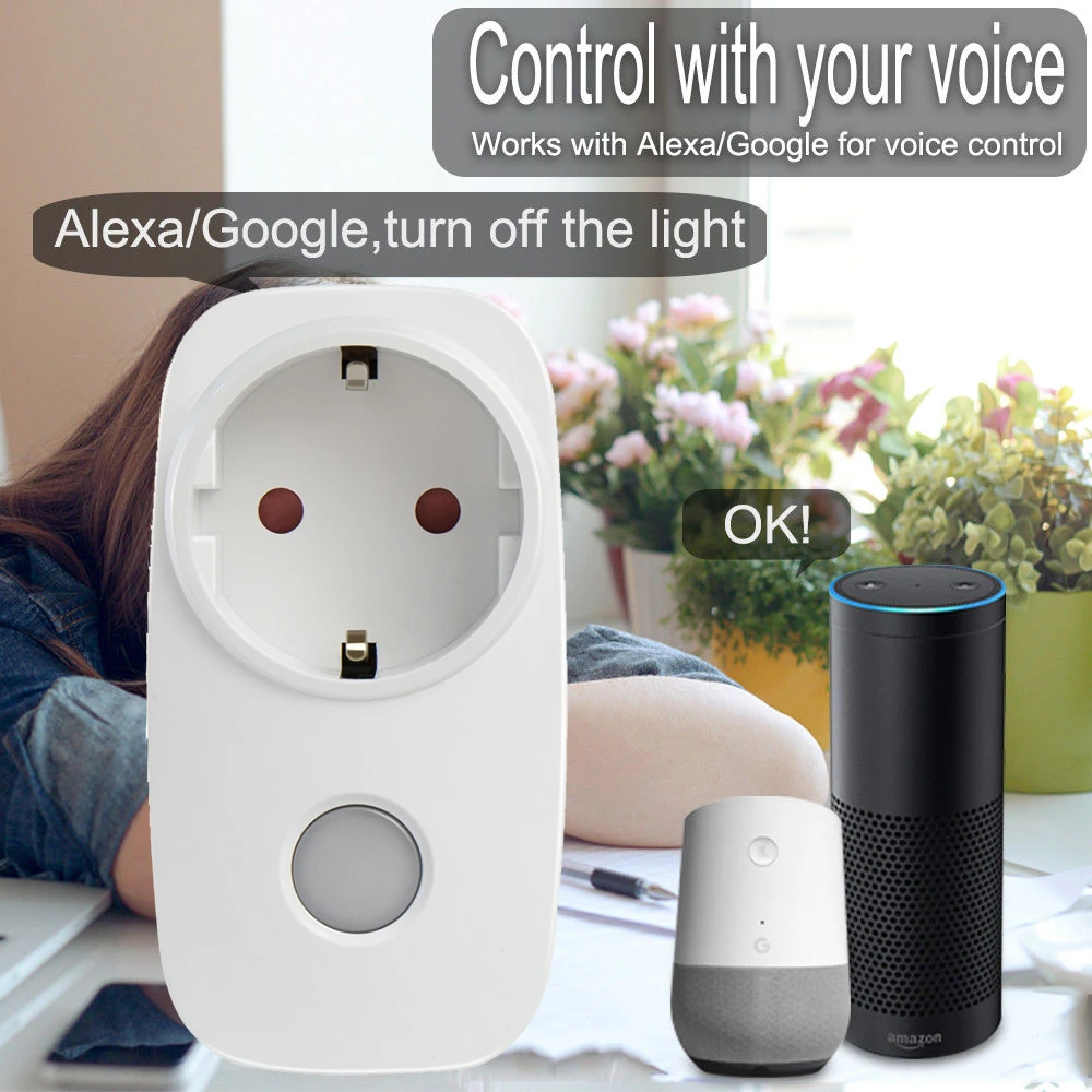 Broadlink SP3 SP3S WiFi розетка EU 16A 3500 Вт измеритель мощности для Alexa Google Home IFTTT приложение