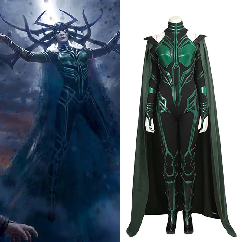 Тор Ragnarok HeLa Косплэй костюм наряд комбинезон + плащ|cosplay costume|costume cosplayjumpsuit cosplay |