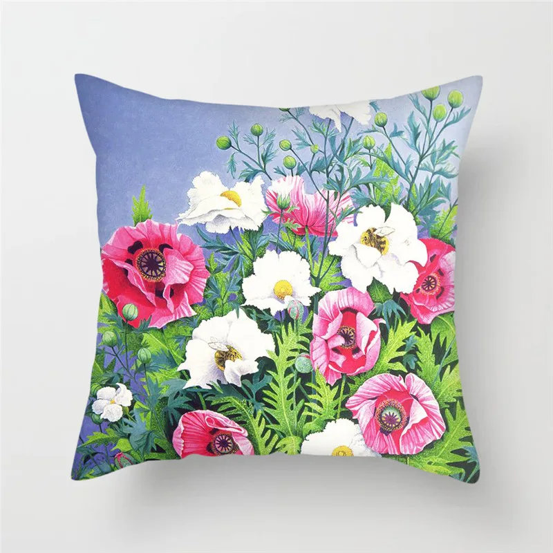 Цветочная Подушка Fuwatacchi художественная картина маслом розы Хризантема цветы