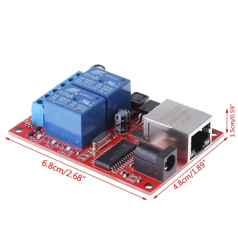 LAN Ethernet 2 полосная релейная плата переключатель задержки TCP/UDP модуль контроллера