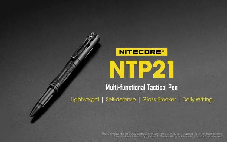 NITECORE NTP21 многофункциональная тактическая ручка легкий стеклянный выключатель портативный инструмент самозащиты алюминиевая ручка из сплава