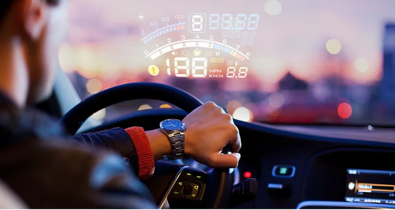 Диагностика данных о потреблении HUD Дисплей F4 Смарт OBD2 и EUOBD цифровой спидометр