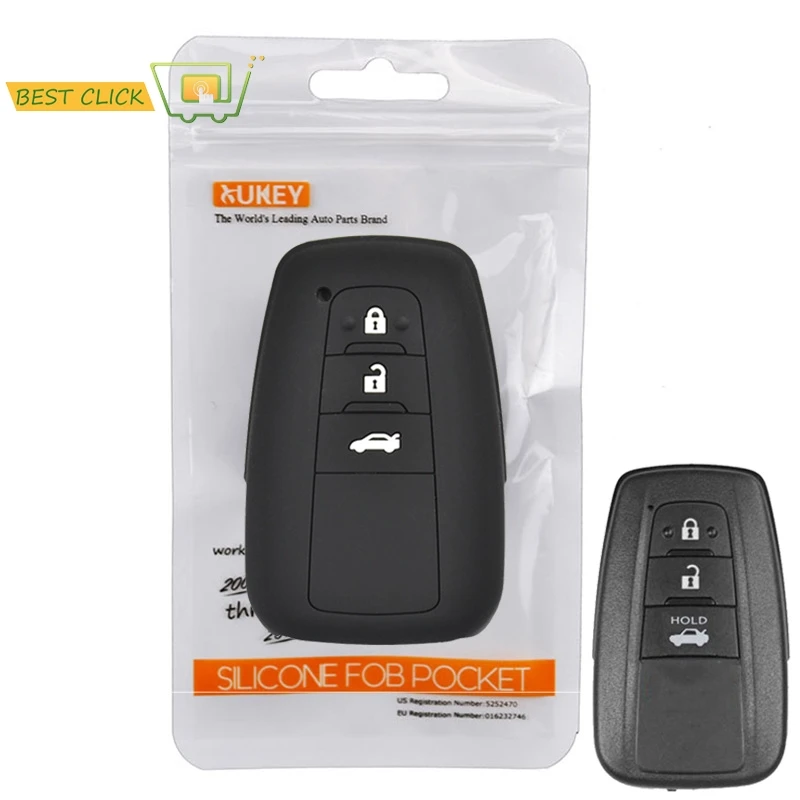 3 кнопки силиконовый чехол для ключей от машины для Toyota Land Cruiser Prado Camry V70 CHR C-HR Prius Corolla RAV4 крышка дистанционного Fob протектор