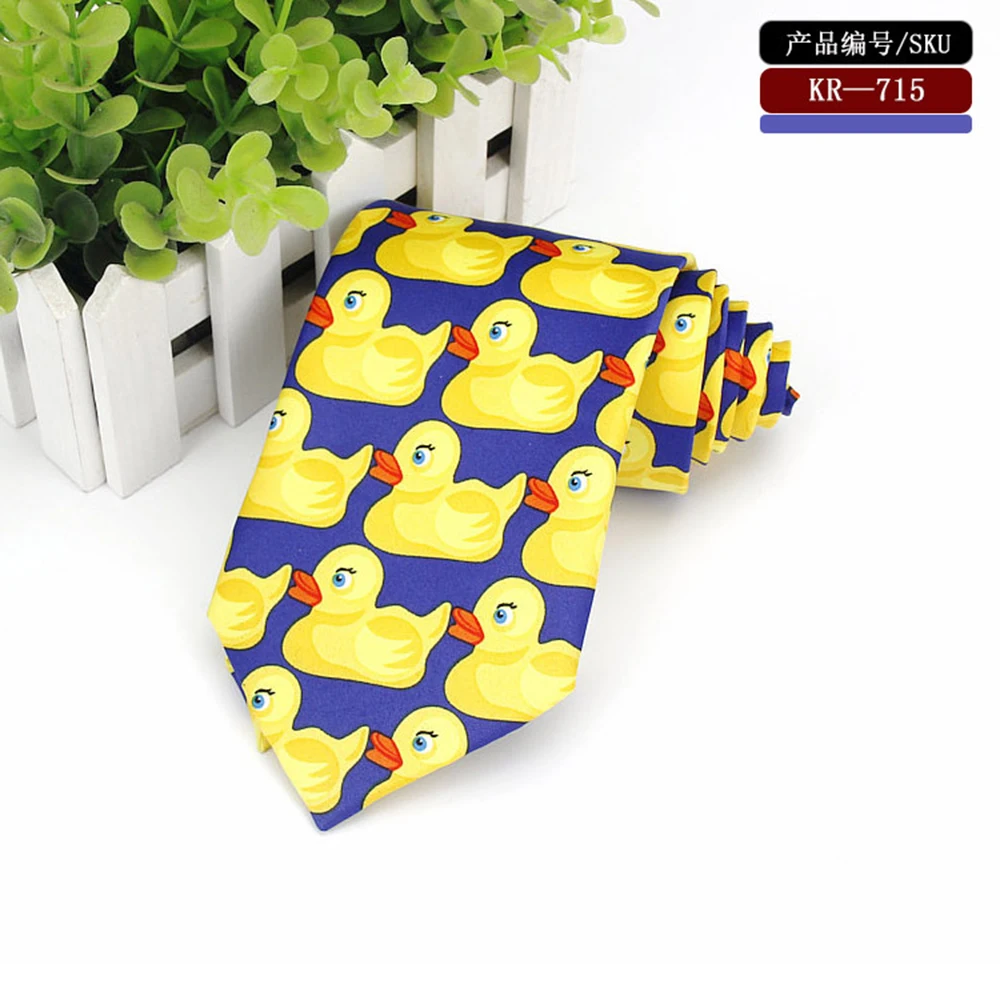 Новинка 8.5 см маленькая Желтая утка Ascot Средства ухода за кожей шеи галстук