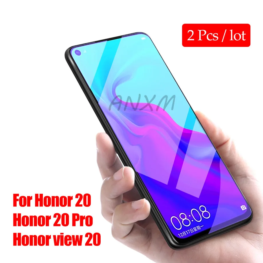 2 шт./лот, закаленное стекло для huawei Honor View 20 Pro, защита экрана 9 H, защита от Blu-ray, стекло для Honor 20 Pro V20, защитная пленка