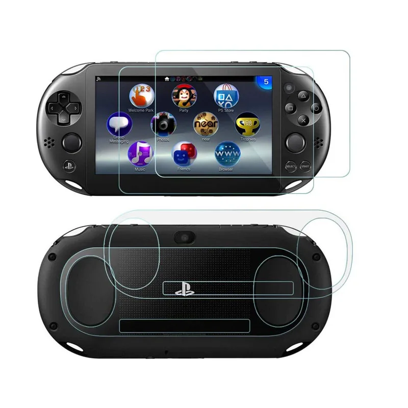Закаленное стекло передняя+ задняя прозрачная защитная пленка для sony playstation psv ita PS Vita psv 2000 Slim