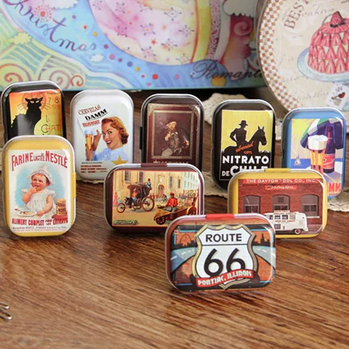 Бесплатные корабль! 1 лот = 32 шт.! Мини обложка Утюг олово case/Европейский стиль