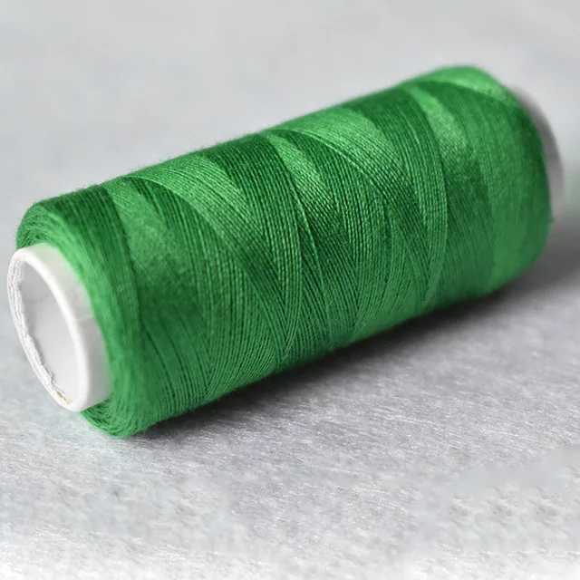 Зеленый Цветные 200 ярдов DIY Швейные нитки из полиэстера набор прочных и прочных швейных нитей для ручных машин Швейные аксессуары - Цвет: Зеленый