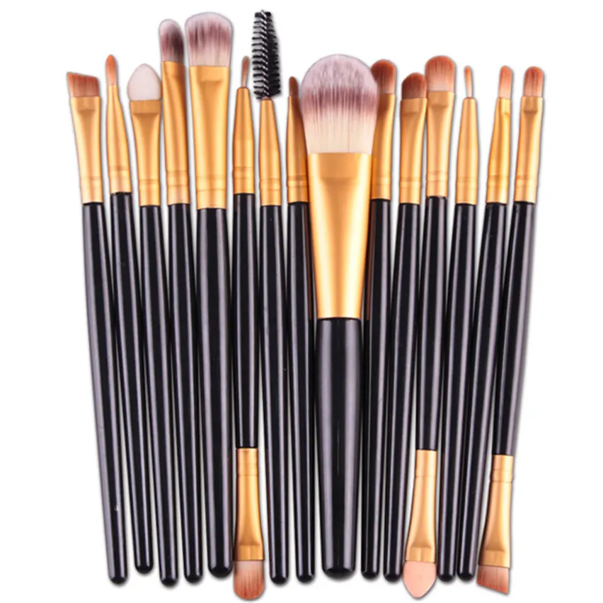 So Hot 15 pcs/Sets Makeup Brushes Eye Shadow Foundation Eyebrow Lip Brush Pro Beauty Cosmetic New Make Up Tool LD | Красота и