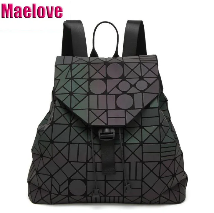 

New Fashion women backpack Noctilucent hologram backpack brand Luminous backpack Free Shipping
