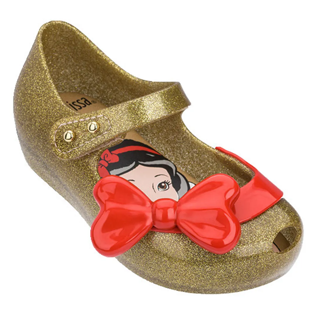Золотой Melissa/мини-обувь; Новинка года; летняя прозрачная обувь для снежной принцессы; нескользящие пляжные сандалии для маленьких девочек; милая Пряжка для малышей - Цвет: Золотой