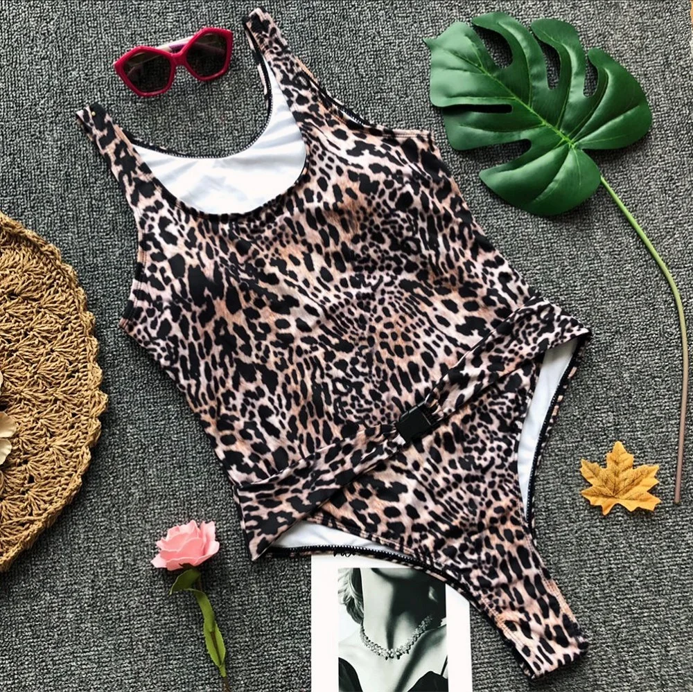 Женские летние пляжные леопардовые комплекты бикини Женский праздничный
