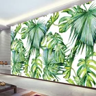 Юго-Восточная Азия Тропический Лес Свежий зеленый банановый лист фото обои Ресторан клубы KTV современные креативные 3D фрески Декор